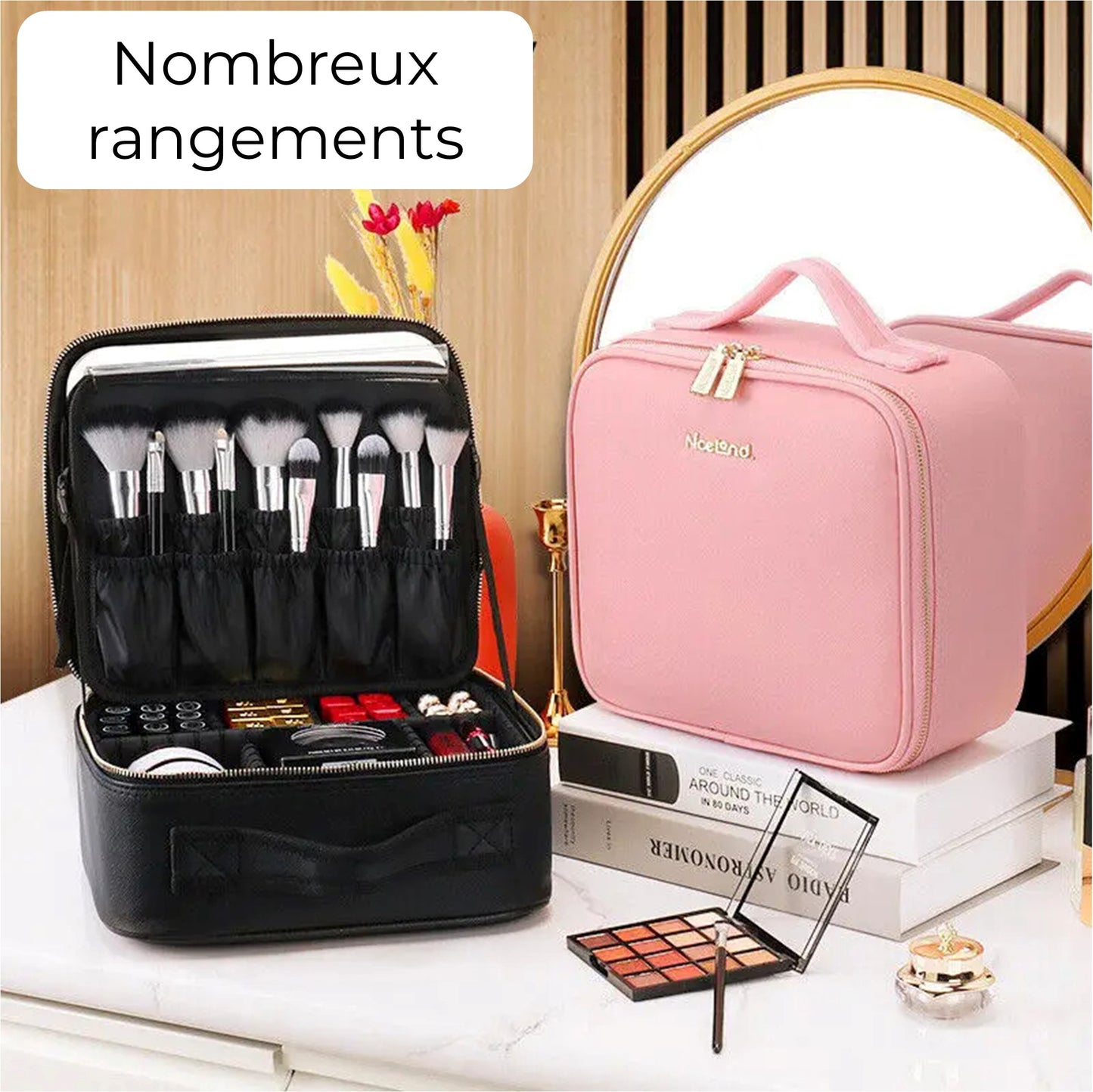 Trousse Maquillage à LED Miroir